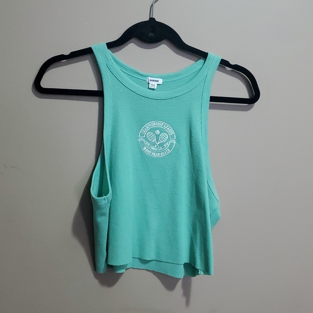 Garage mint green crop top size xl